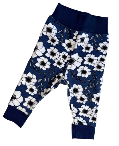 Froda Byxa - Blommor Marinblå